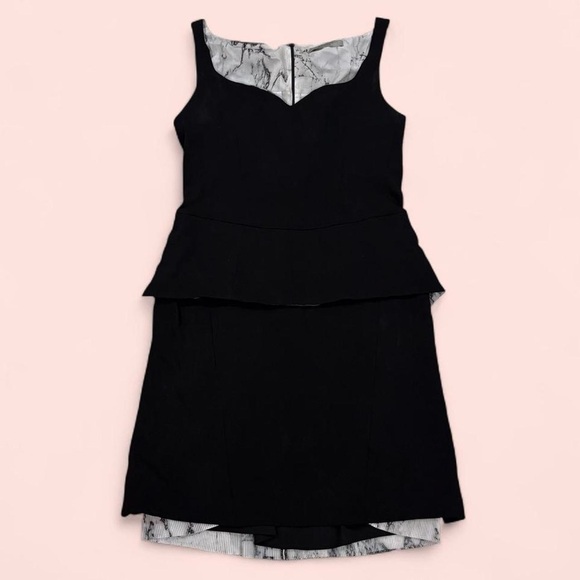D. Exterior Dresses & Skirts - D. Exterior dress peplum peek a boo pleated marble print back